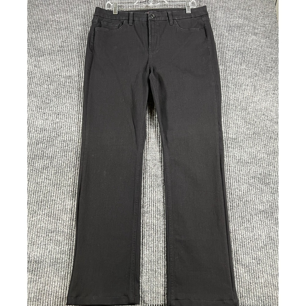 Jen7 Jeans 7 For All Mankind Womens Size 12 Black Denim‎ Slim Bootcut Casual